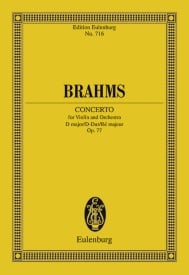 Brahms: Concerto D Major Opus 77 (Study Score) published by Eulenburg